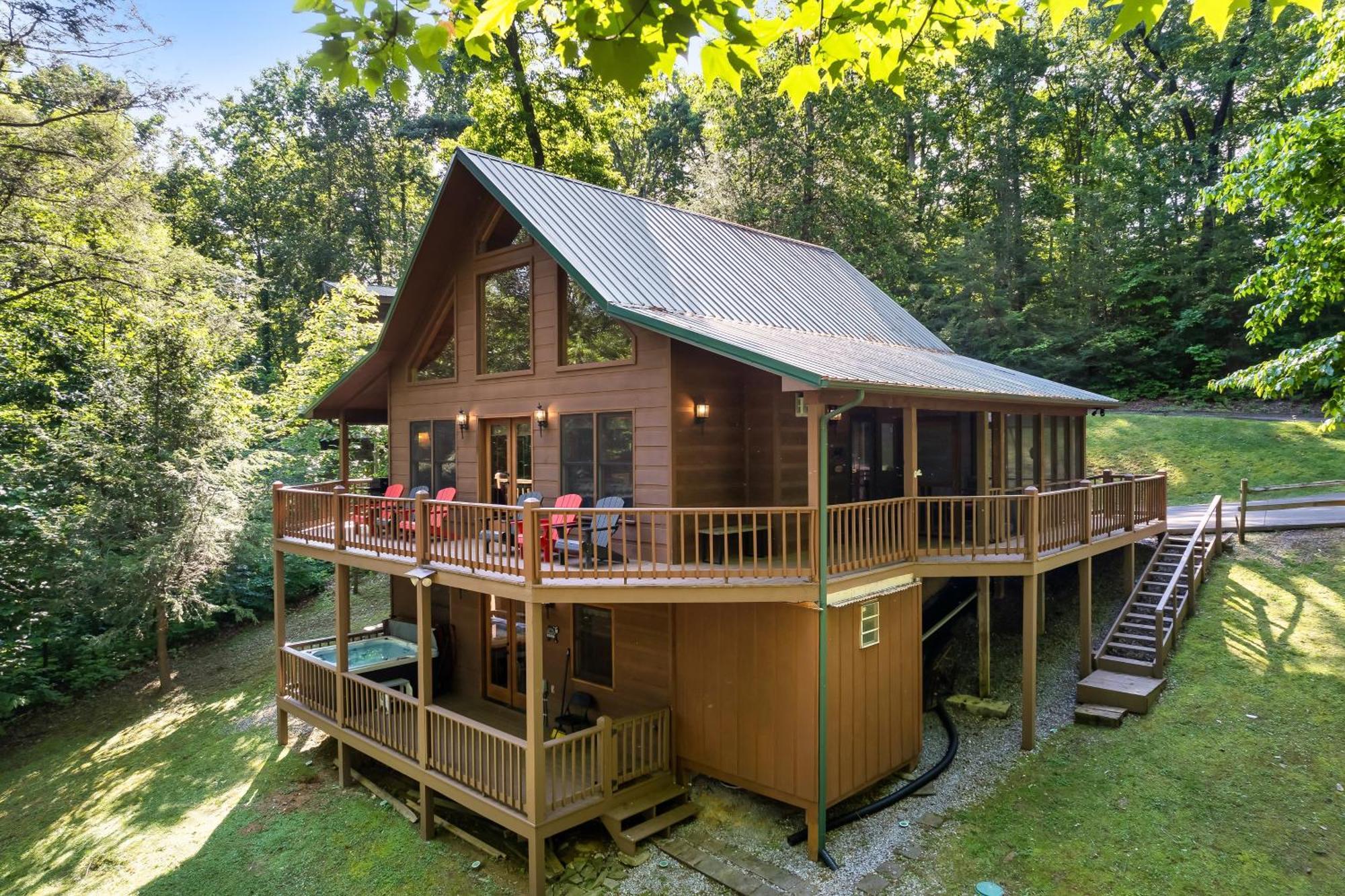 Peaceful Family Cabin With Hot Tub, Game Room, & More! 세비어빌 외부 사진